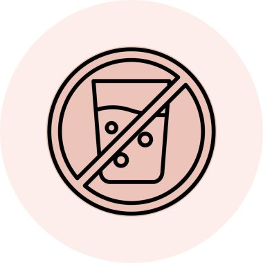 Yasak işaret simgesinin vektör illüstrasyonu