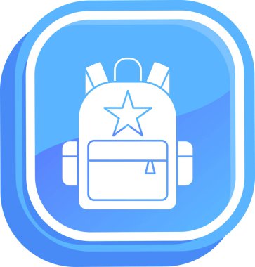 sırt çantası simgesi vektör illüstrasyonu