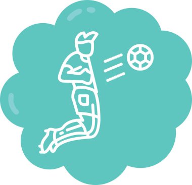 futbol topu ikonu vektör özeti çizimi