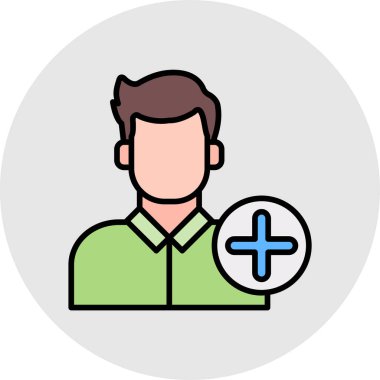 Man vektör simgesi modern basit vektör illüstrasyonu