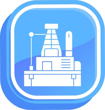 Bir fabrika simgesinin vektör illüstrasyonu