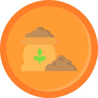 Düz dizaynlı bitkinin vektör simgesi