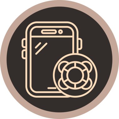 Cep telefonu simgesi, vektör illüstrasyonu