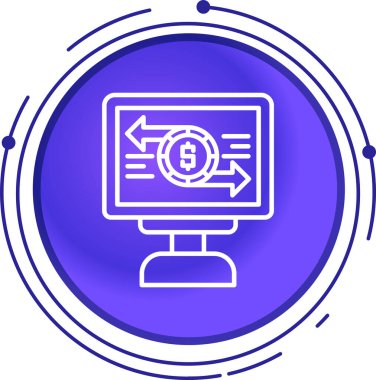 bilgisayar izleme simgesi, vektör illüstrasyonu