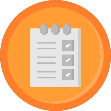 kontrol listesi simgesi vektör illüstrasyonu