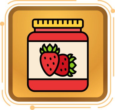 Kavanoz doldurulmuş simge vektörü, dekor