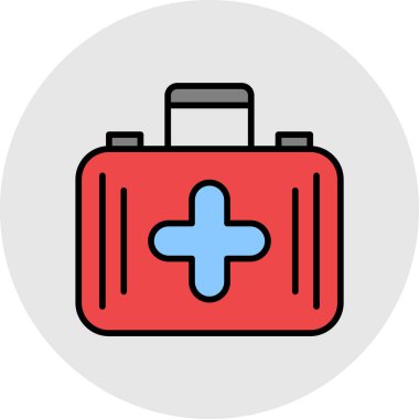 bavul simgesi, vektör çizimi