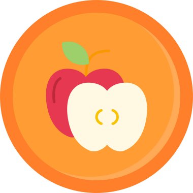 meyve yemeği taze ikon düz stil