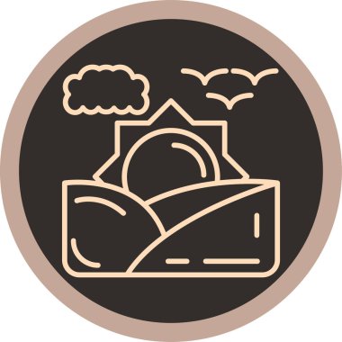 Bir bina simgesinin vektör illüstrasyonu