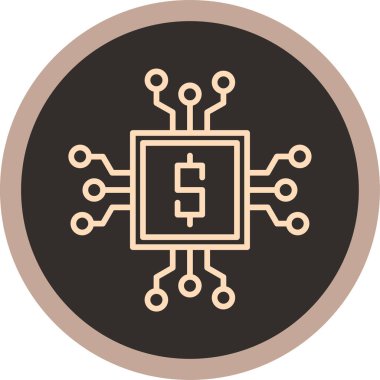 İşlemci. Web simgesi basit illüstrasyon