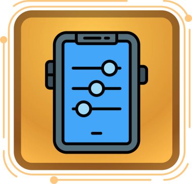 Akıllı telefon cihazı. Basit resimleme