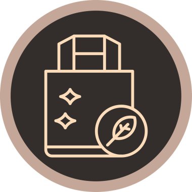 Bir torba kahve ikonunun vektör çizimi