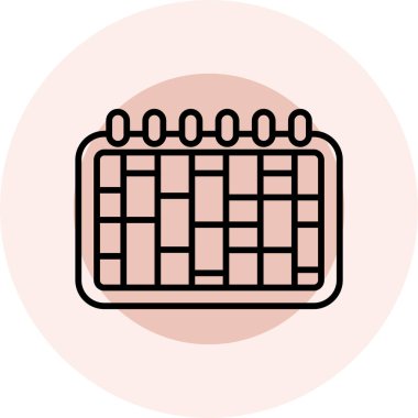 Moda biçimi izole edilmiş arkaplanda takvim simgesi