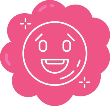 Şirin Çizgi Film Yüzünün Vektör Çizimi