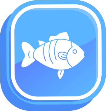 Balık simgesi, basit vektör çizim