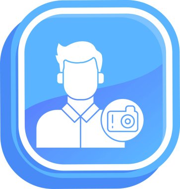 Fotoğrafçı simgesinin vektör illüstrasyonu