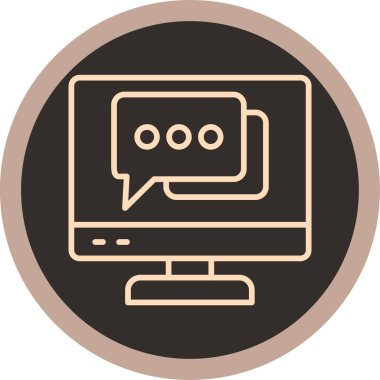 Bilgisayar. Web simgesi basit illüstrasyon