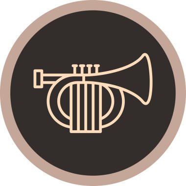 Trompet simgesinin vektör çizimi