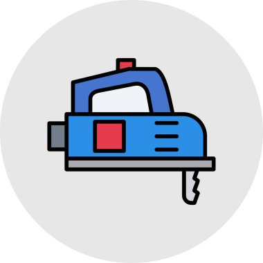 Kırmızı bantlı bir mavi simgenin vektör illüstrasyonu