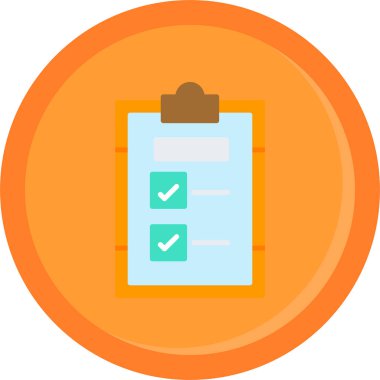 İşaretleme simgesi vektör illüstrasyonunu kontrol et