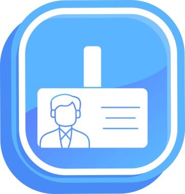 ID kart simgesi vektör illüstrasyonu