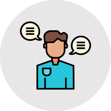 Doktor. Web simgesi basit illüstrasyon