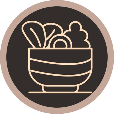 salata simgesi, vektör illüstrasyonu basit tasarım