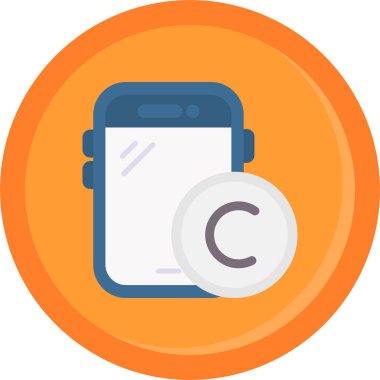 - Telefon. Web simgesi basit illüstrasyon