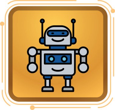 Robot simgesi, vektör, 10 eps