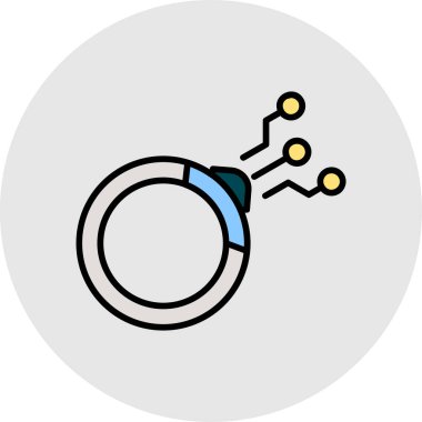 Kablolu bir kablo ikonunun vektör çizimi