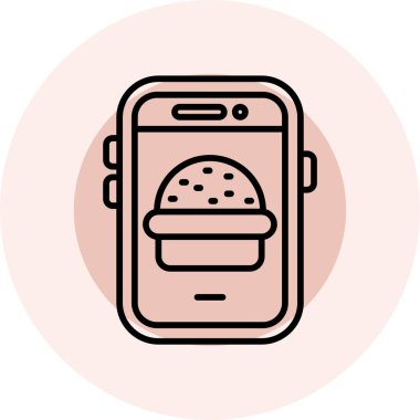 Moda tarzında izole edilmiş burger simgesi