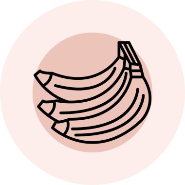 muz ikonu vektör çizimi