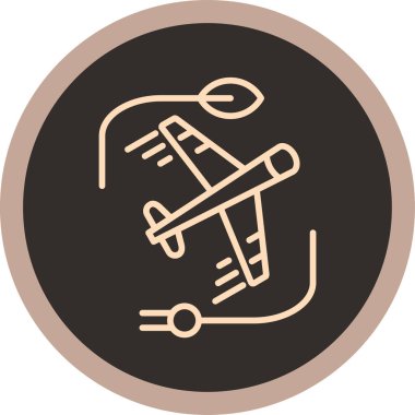 Uçak simgesinin vektör illüstrasyonu