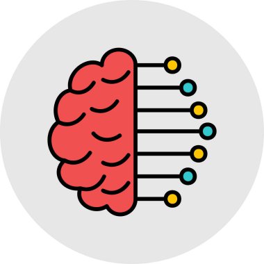 Yapay zeka renk simgesi. yapay zeka.