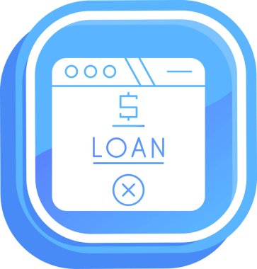 Borç. Web simgesi basit illüstrasyon