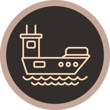 Bir gemi simgesinin vektör çizimi