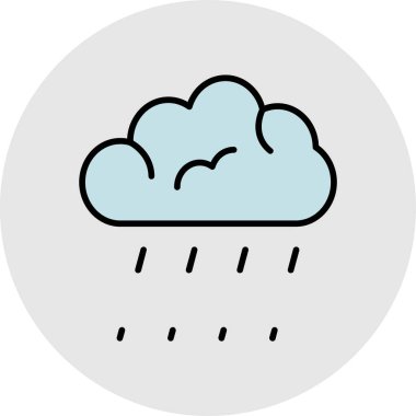 Yağmur. Web simgesi basit illüstrasyon