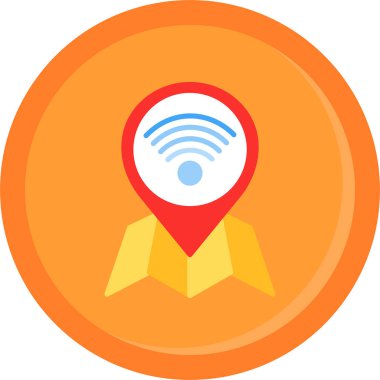 Kablosuz. Web simgesi basit illüstrasyon