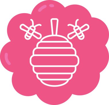 Arı. Web simgesi basit illüstrasyon