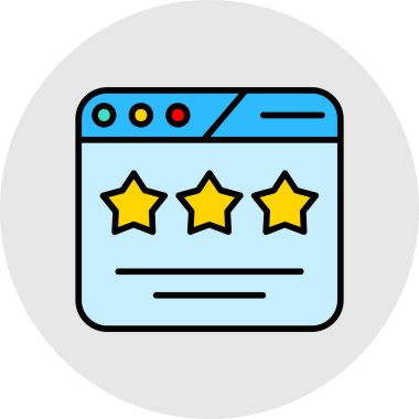 derecelendirme web simgesi basit tasarım