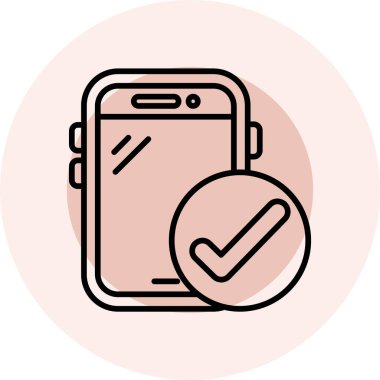 Cep telefonu. Web simgesi basit illüstrasyon