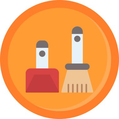 Bir fırça simgesinin vektör illüstrasyonu