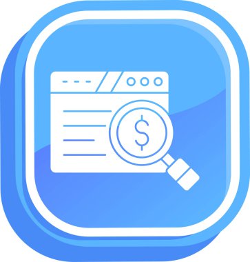 Para için. Web simgesi basit illüstrasyon