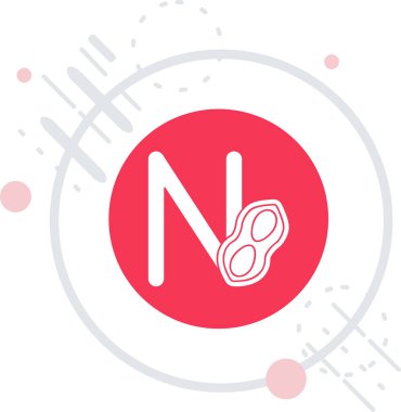 Uzun gölgeli, örgü iğneli beyaz iplik. El yapımı etiket, örgü ya da terzi dükkanı. Kırmızı daire düğmesi. vektör illüstrasyonu.