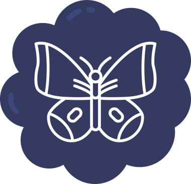 Kelebek. Web simgesi basit illüstrasyon