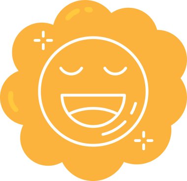 Gülümse ikon vektör illüstrasyonu