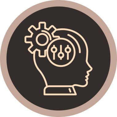 beyin ikonu vektör illüstrasyonu