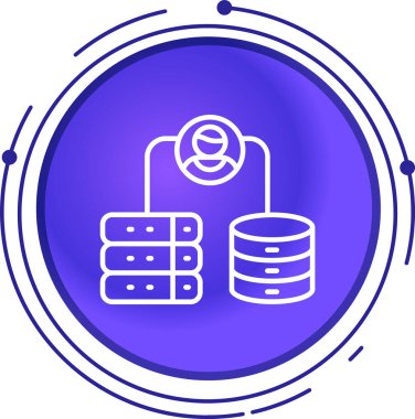 Veri depolama çizgisi simgesi.