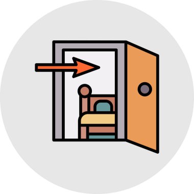 kapı simgesi vektör illüstrasyonu