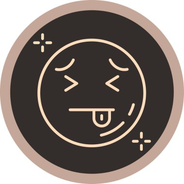 Moda Biçimli Mutlu Emoji Simgesi İzole Arkaplan